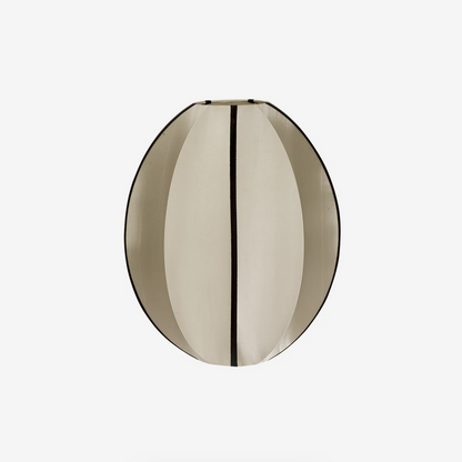 Oval Lamp Silk with black ribbon Danish light design 