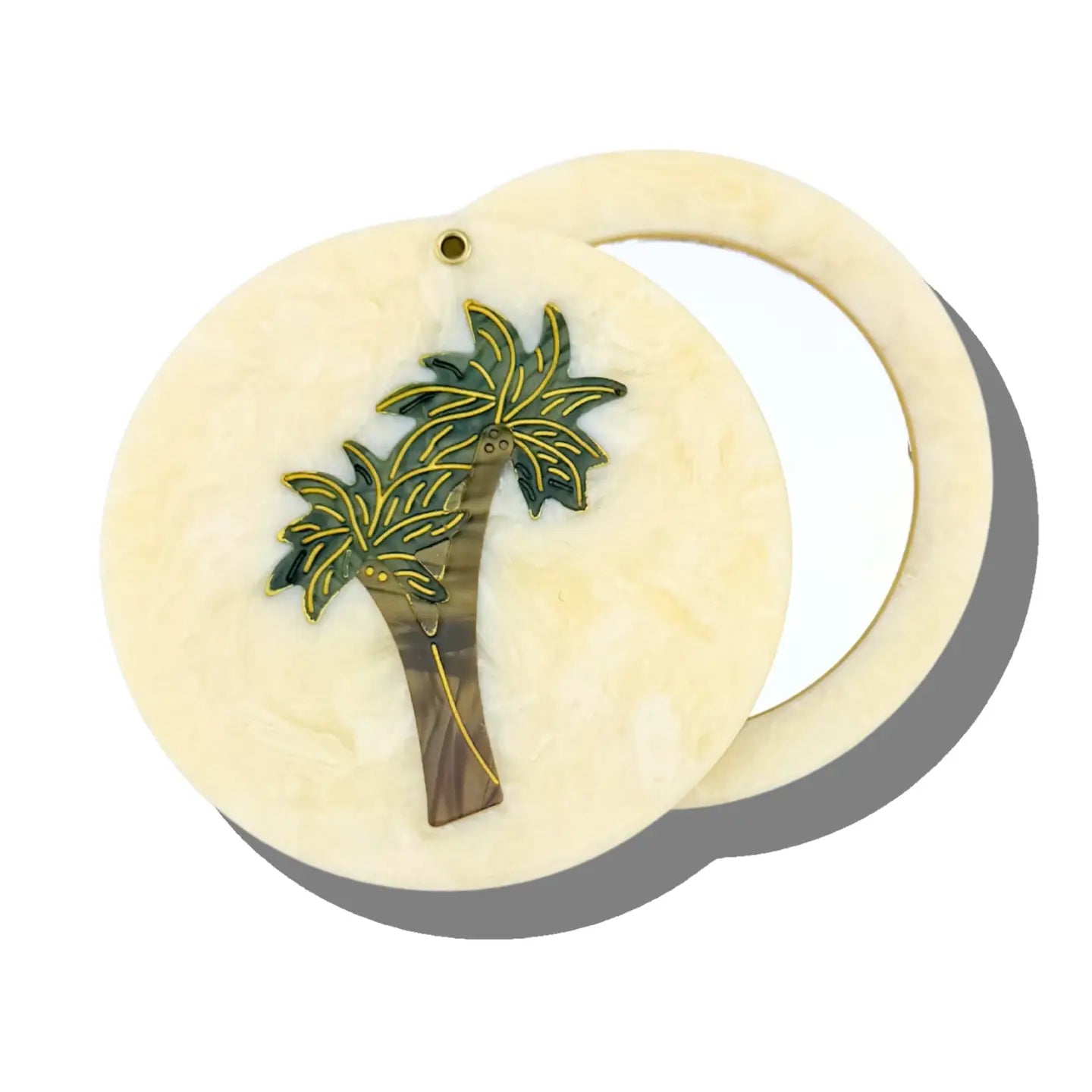 Hand-Painted Compact Mirror
