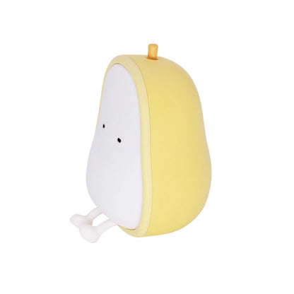 A cute fruit Pear shaped LED Night Lamp, nursery lamp, portable, bright adjustable, bedside night light, which also is suitable as an ambient lighting item, 3 levels of soft warm lighting, perfect for home décor, dorm décor, or nursery gift, designed by MUID Made with stain-resistant, durable, toy-grade ABS+silica gel materials, 100% safe for your baby or toddler to learn and play with 1200 mAh rechargeable internal battery