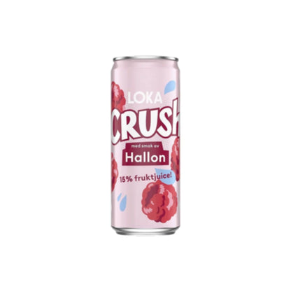 This Crush soda has Raspberry or Hallon in the Swedish Language it is the favorite berry of Sweden. It is flavored with real raspberry juice as well as pear, apple, lemon, and elderberry juice. Truly authentic Swedish flavor.&nbsp;