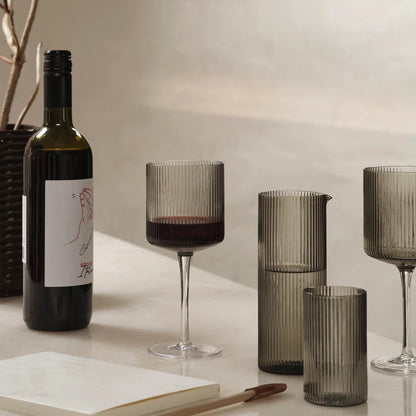 Ferm Living Ripple Red Wine Glasses (Set of 2)