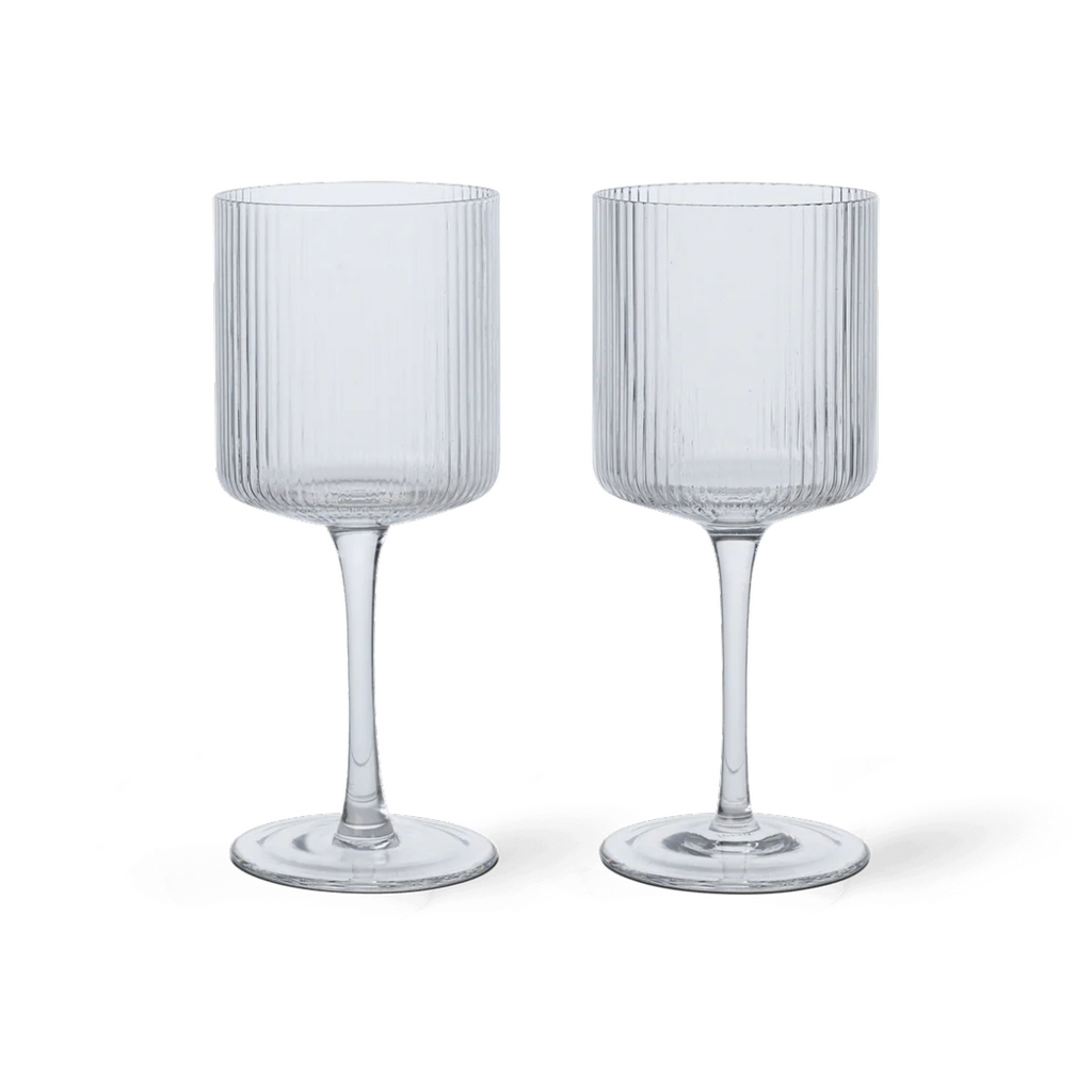 Ferm Living Ripple White Wine Glasses (Set of 2)