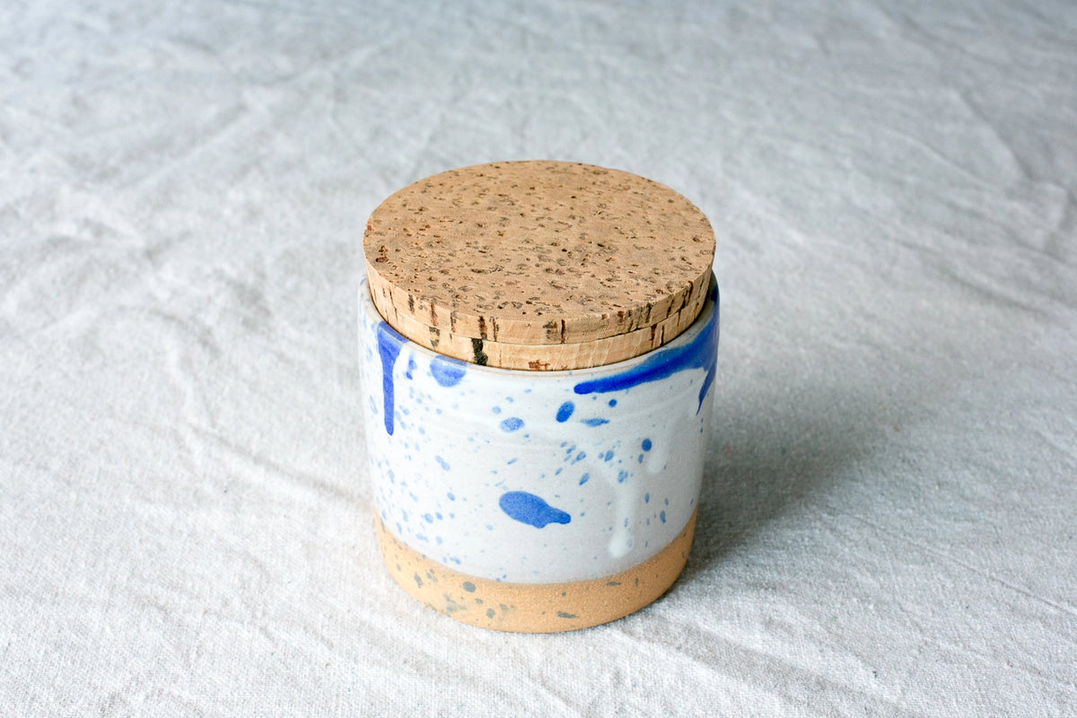 Royal Speckle Jar with Cork Lid
