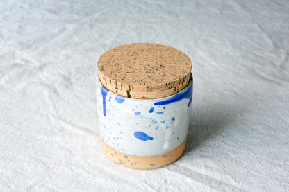 Royal Speckle Jar with Cork Lid