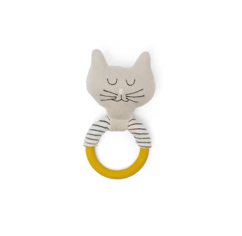 Sophie Home Cotton Knit & Silicone Teether Rattle