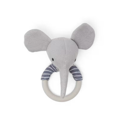 Sophie Home Cotton Knit & Silicone Teether Rattle