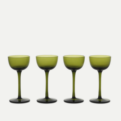 Ferm Living Host Liqueur Glasses - Set of 4 Moss Green