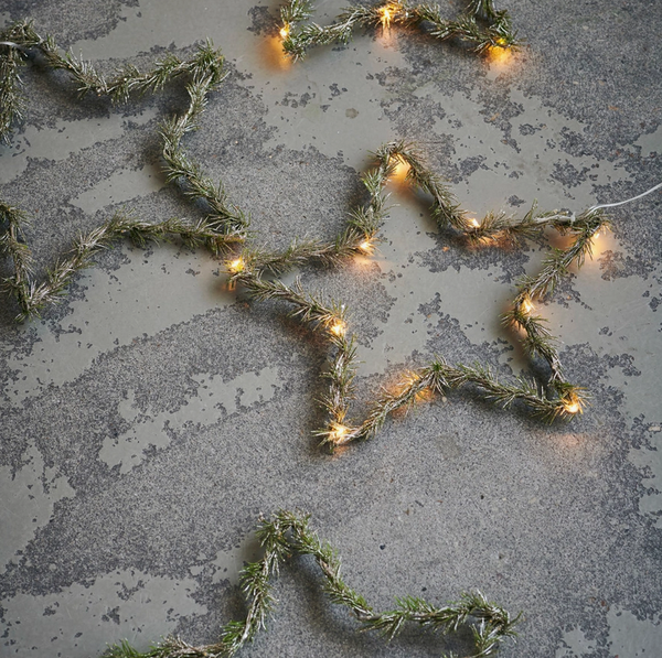 Star Wreath with LED Lights