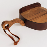 Wood and Leather Dustpan