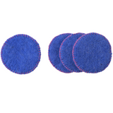 Aveva Wool Coasters - 4 Pack Electric Blue
