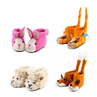 Sew Heart Woolen Slippers