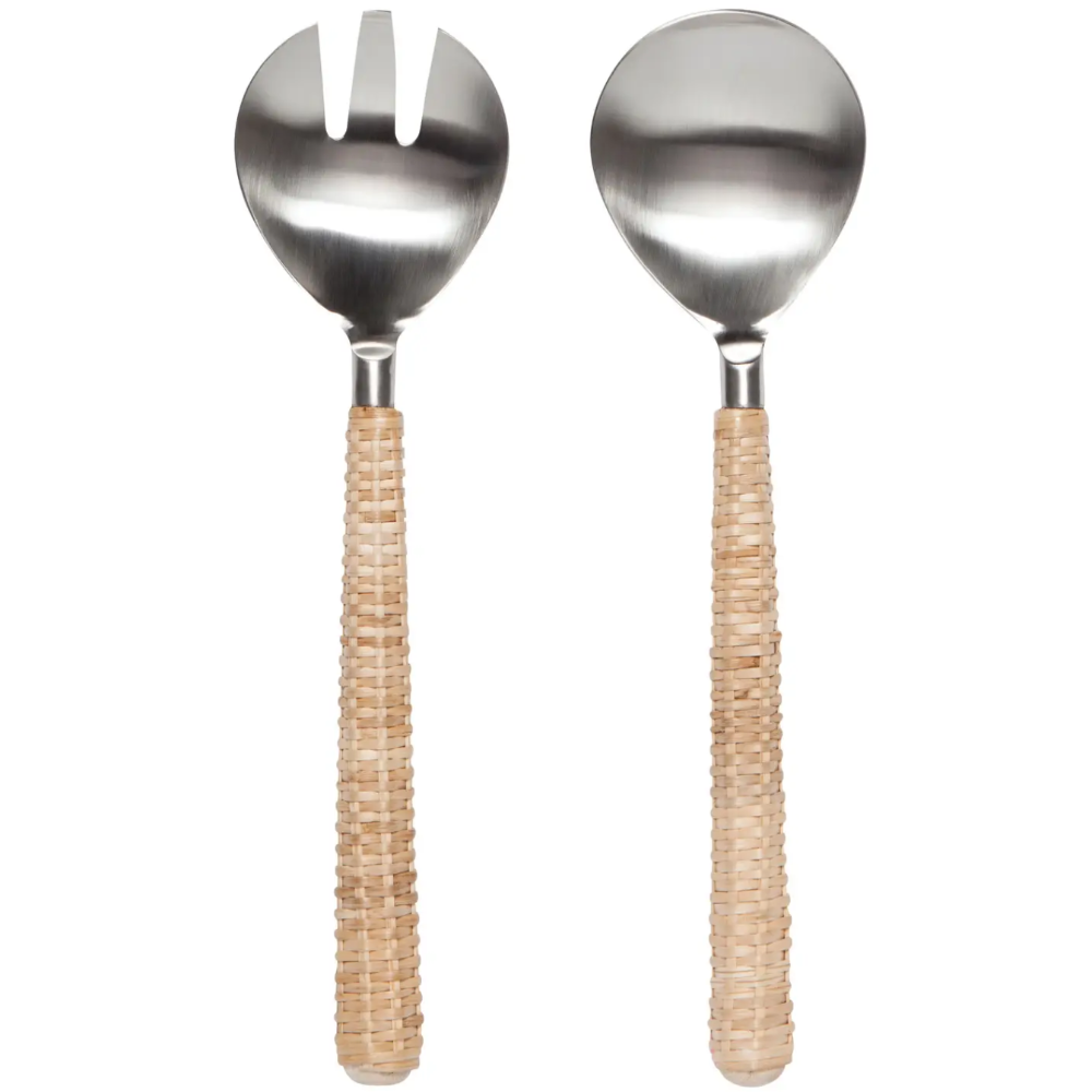 Danica Rattan Salad Servers 1