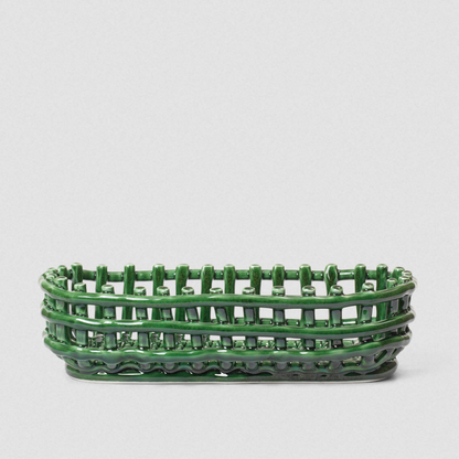 Ferm Living Ceramic Oval Woven Basket