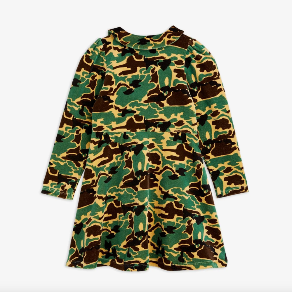 Mini Rodini Camo Velour Dress 1