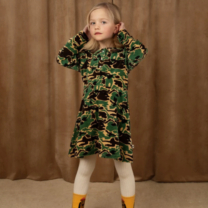 Mini Rodini Camo Velour Dress 2