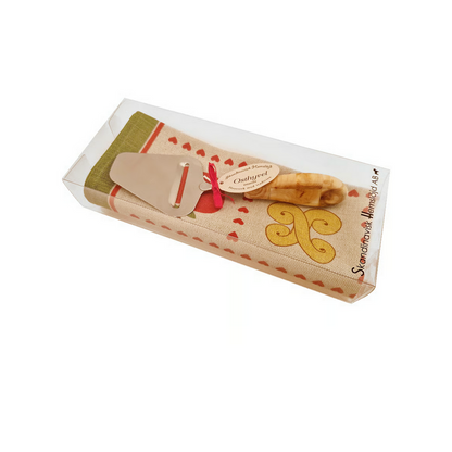 Skandinavisk Hemslojd Holiday Cheese Slicer with Tea Towel