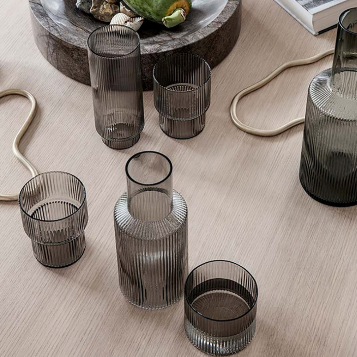 Ferm Living Ripple Glasses (Set of 4) - Huset | Your house for modern Scandinavian living