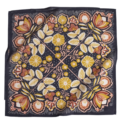 Bandanas that have gorgeous color schemes with fun decorative floral elements that will look great on an person. Bandanas are incredibly versatile for styling and these are 100% cotton. Find these at Huset Shop on Abbot Kinney in Venice Beach California a scandinavian store for everything you want to shop.