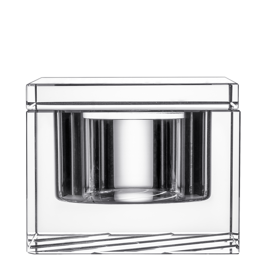 Stripe Covered Box with Lid, Orrefors