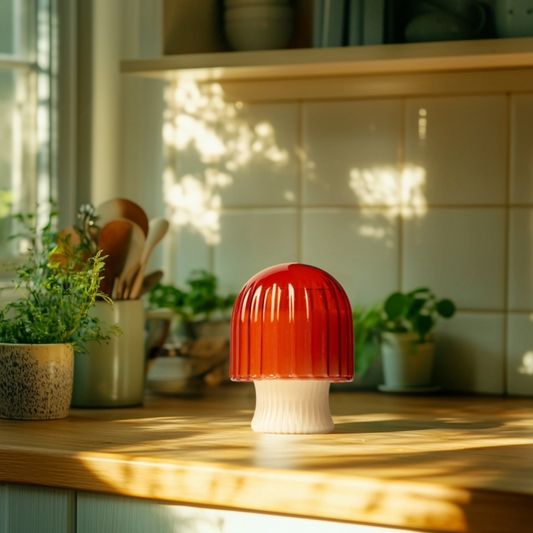 Mushroom Cloche Candle
