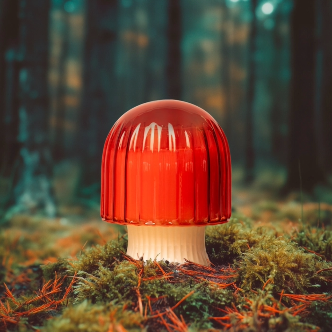 Mushroom Cloche Candle