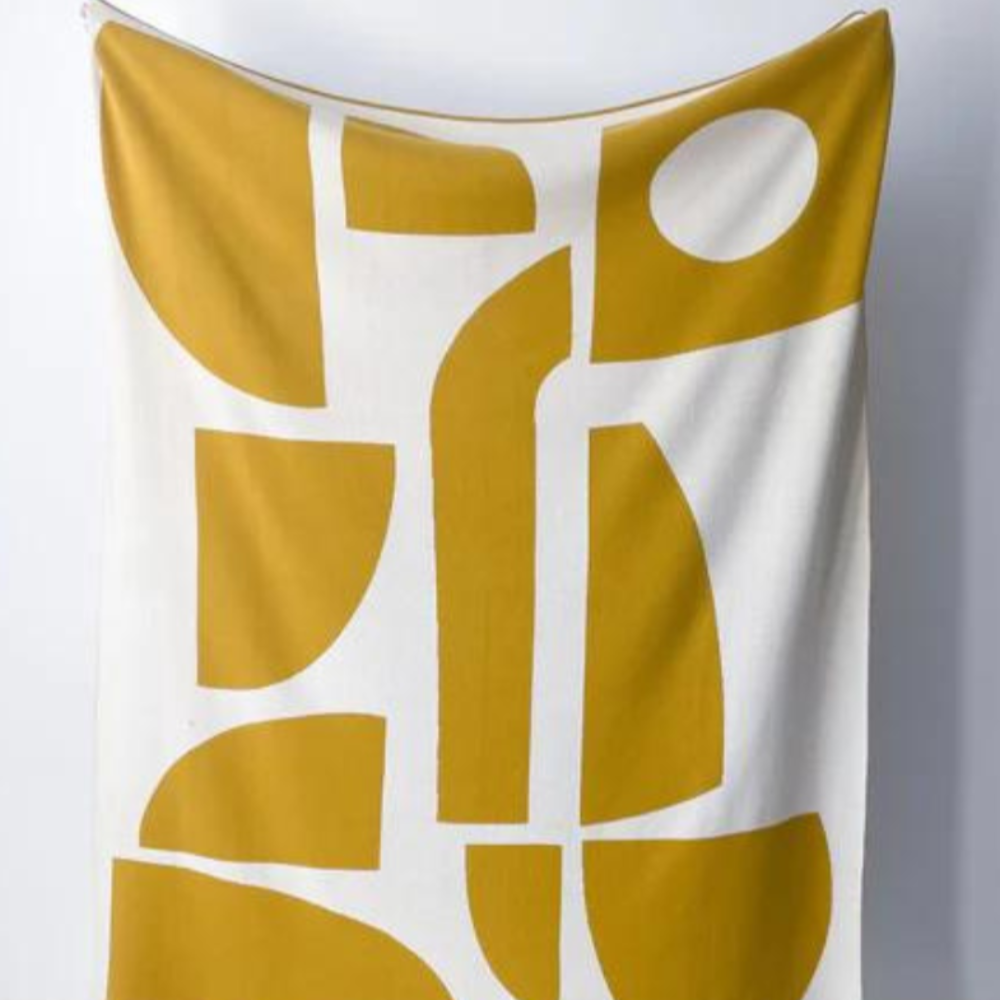 Sophie Home Stille Cotton Throw Blanket Citrus
