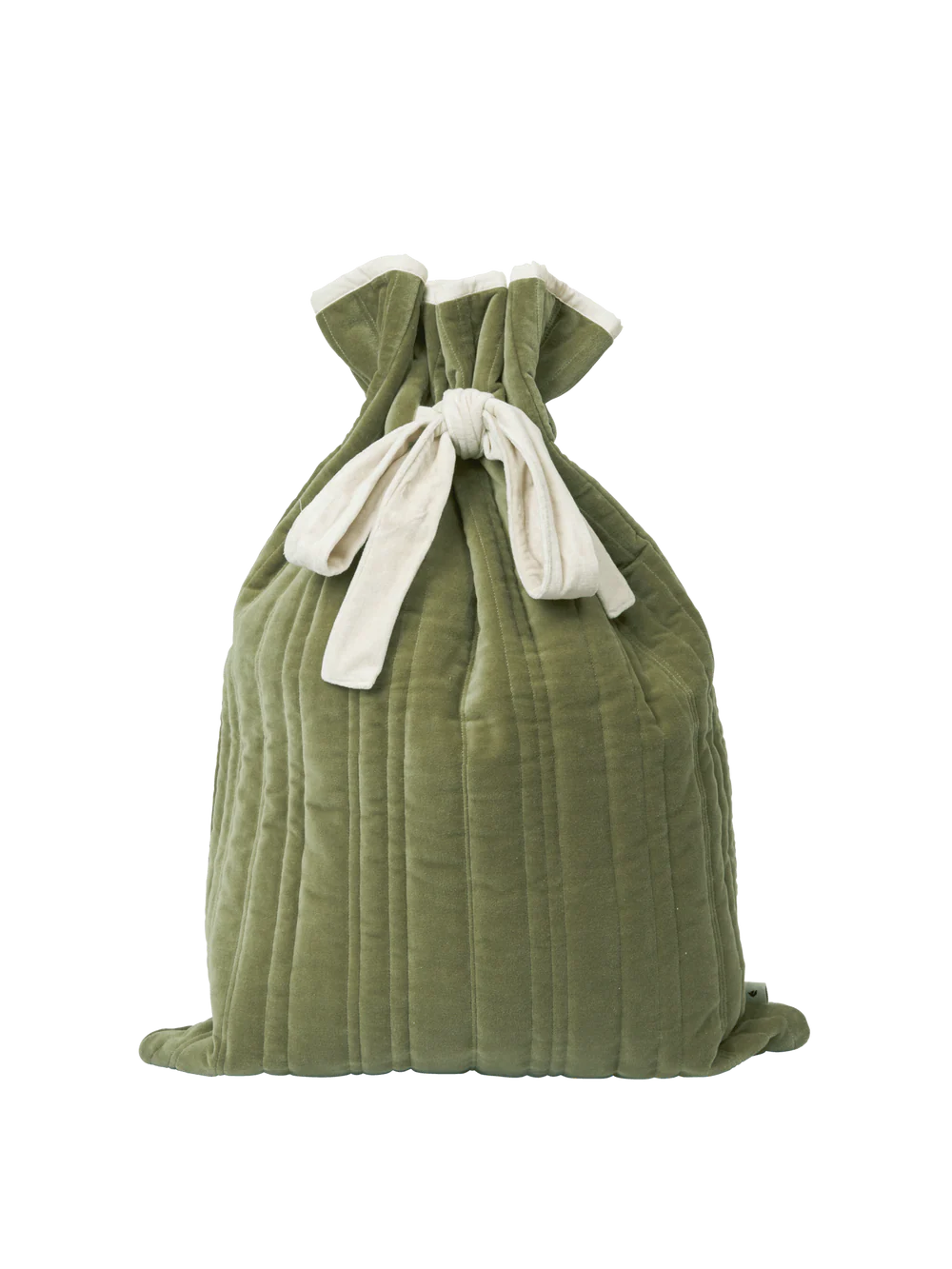 The Vari Quilted Sack is a spacious gift bag with a drawstring pull in soft earthy tones that will elevate your christmas or holiday gift giving or decor. They are found at Huset Shop in Venice Beach a Scandinavian Store. These are Danish holiday decor items