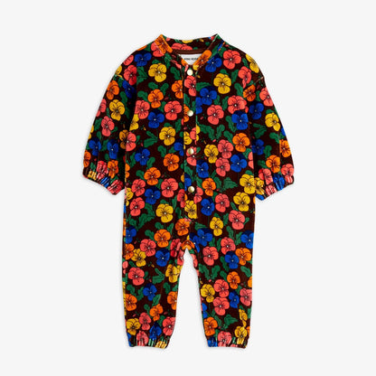 Mini Rodini Violas Velour Onesie