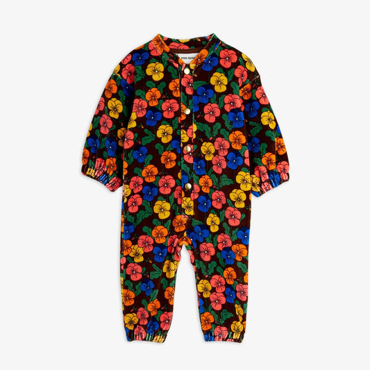 Mini Rodini Violas Velour Onesie