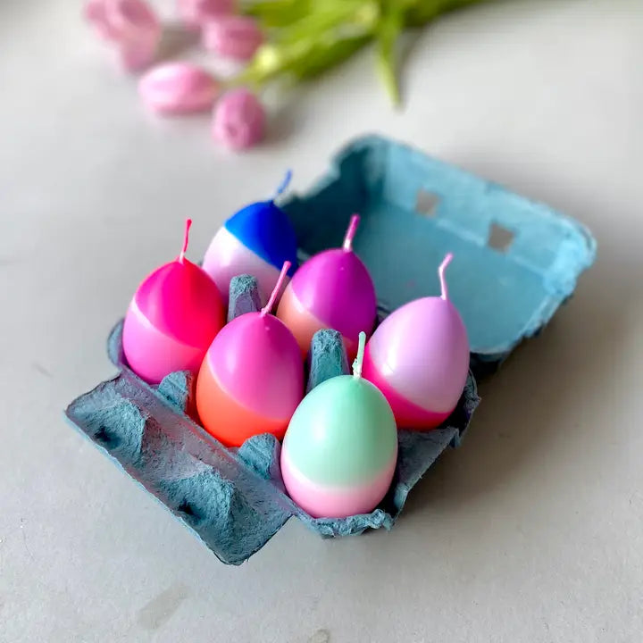 Dip Dye Easter Egg Candles