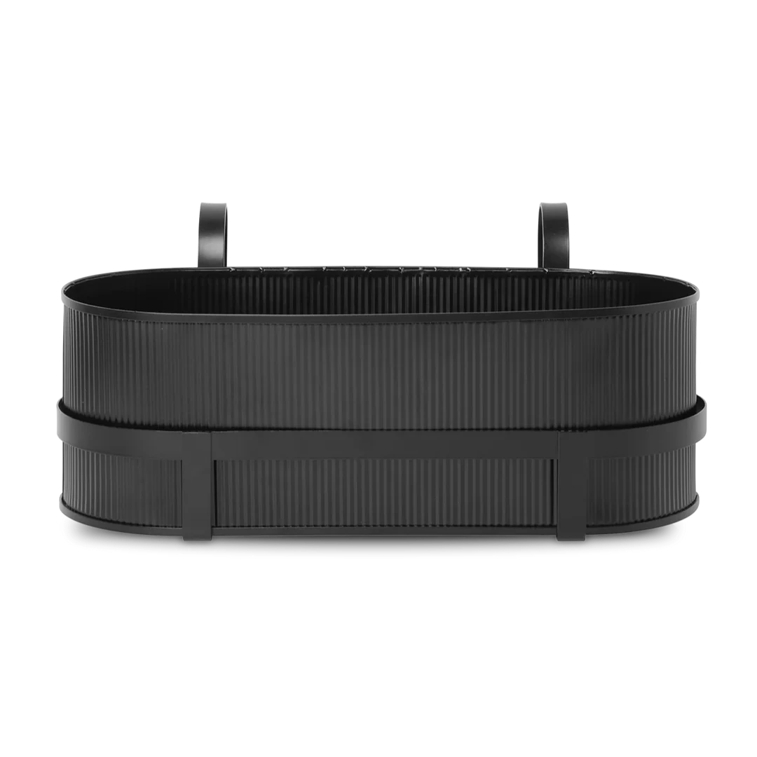 Ferm Living Bau Balcony Box, Outdoor, Gardening Box, Black