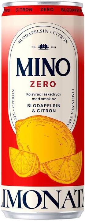 Blodapelsin & citron mino zero drink can