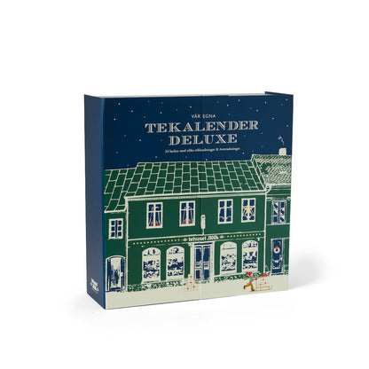 Contains loose teas from all corners of the world in a delightful combination of classic favorites and exciting new releases. A dream for all tea lovers! This year we have also sneaked in some practical surprises.&nbsp;

The tea in the compartments is enough for a whole teapot. Enjoy several cups of tea every day or why not take the opportunity to share the experience with someone you love? We at Tehuset Java wish you a really good tea time!

There have also been some golden tickets sneaked into some of the