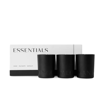 Experience the essence of Studio Stockhome with a set of three petite candles—Hinoki, Palo Santo, and Santalum—each hand-poured in California with natural soy, coconut, and beeswax. A perfect introduction to their signature fragrances, thoughtfully packaged for gifting or personal indulgence.