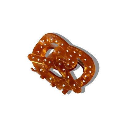 Hand Painted Claw Hairclips, Eco-Friendly, Scandi Design, Fun Hair Acessories Pretzel