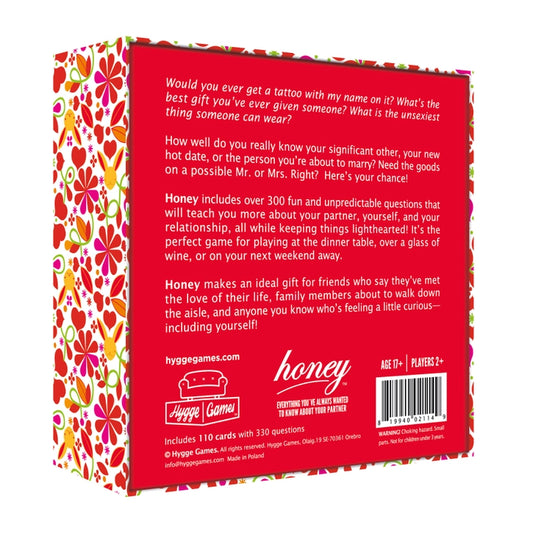 Honey makes an ideal gift for friends who say they’ve met the love of their life, family members about to walk down the aisle, and anyone you know who’s feeling a little curious— including yourself! Age: 17+ Players: 2+ Play time: 15-45 min