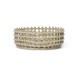 Ferm Living Ceramic Centerpiece Woven Basket