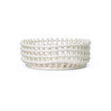 Ferm Living Ceramic Centerpiece Woven Basket