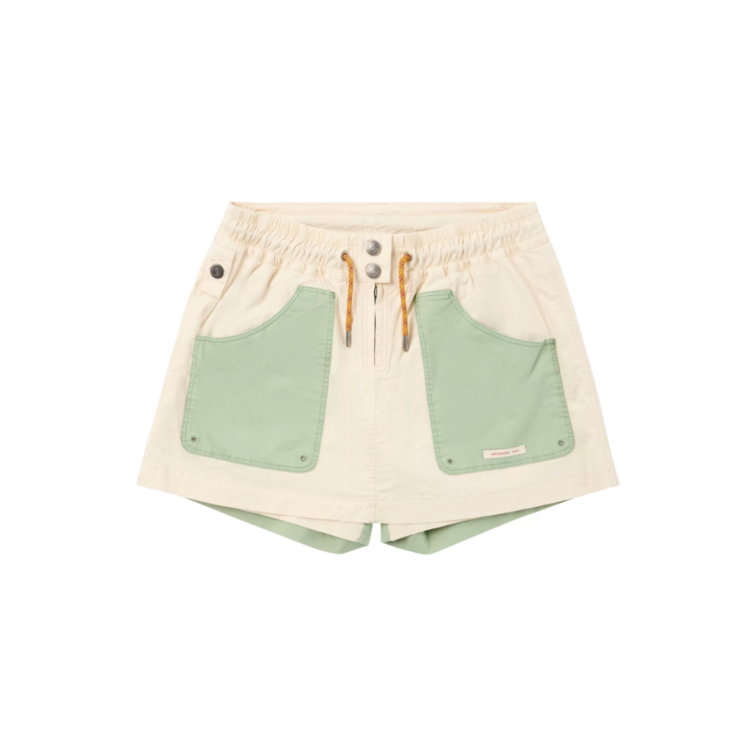 Amundsen Women's Ditch-Hiker Scooter Skirt, Shorts Combo, Outdoor, Hiking, Adventure, Camping, Sage Green, Off Whte