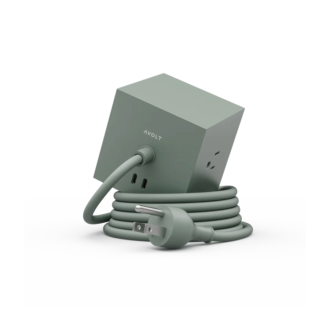 AVOLT Square 1, power strip, extension cord, modern, simple, high end, luxury, swedish, design