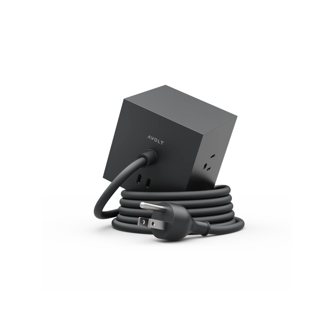 AVOLT Square 1, power strip, extension cord, modern, simple, high end, luxury, swedish, design