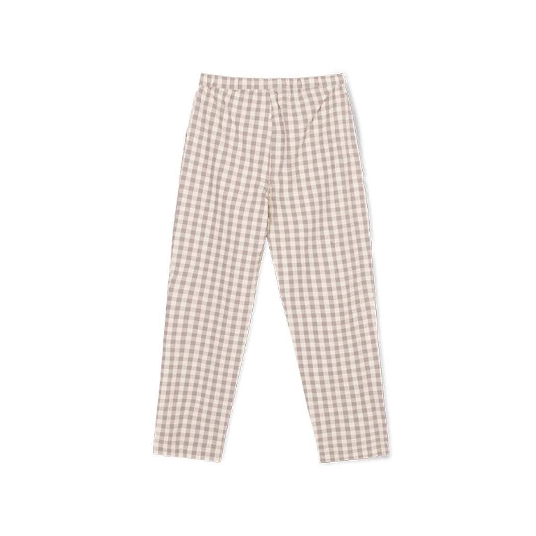 Bæk&Bølge Barbara Lounge Pants, Danish Interior Design, Gingham, Blue, Green, Gray, Soft, Lightweight, 100% organic cotton, Stylish loungewear that takes you from indoor to outdoor and day to night. Make of 100% cotton these danish fashion pieces will feel amazing and make your hot days cooler.