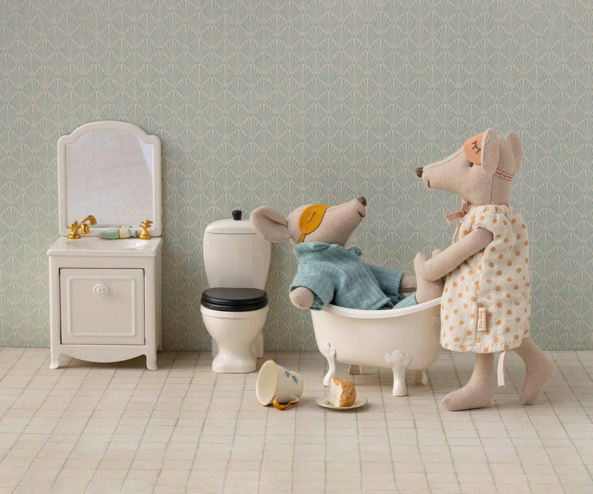 

Mum &amp; Dad Mice are back and are ready to nap in their cute pajamas and sleep masks. They have a comfy cigar box with matching mattress, pillow, and blanket.
