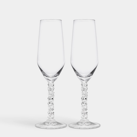 Orrefors Carat Champagne Flute 2-pack, Swedish Traditional Design, Classics, Champagne Glass, Crystal