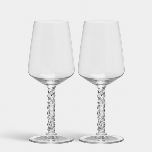 Orrafors Carat Wine Glasses 2-pack, Swedish Traditional Design, Classics, Crystal, Wine Glasses