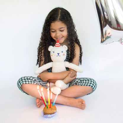 Blabla Party Bear is speckled with confetti, has little stars on its cheeks, and wears a fun red party hat! The cuteness is off the charts here. This would make a great birthday gift for a boy or a girl.&nbsp;
