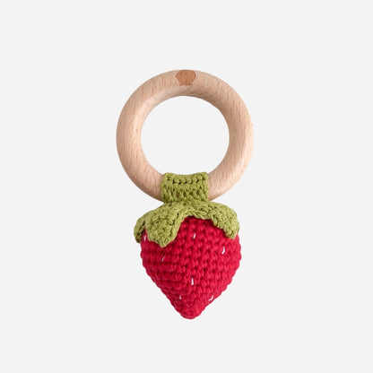 This sweet Strawberry blanket, hat, and rattle makes the sweetest gift for your little bunny. Made from 100% Cotton, these strawberry styles are cozy and cute perfect for a baby shower gift. Huset Shop in Venice Beach.