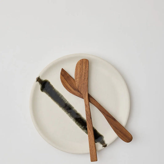Tell Me More Teak Butter Knife Set