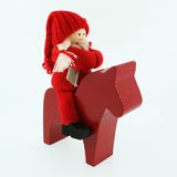 Huset Tomte Boy and Girl on Dala Horse