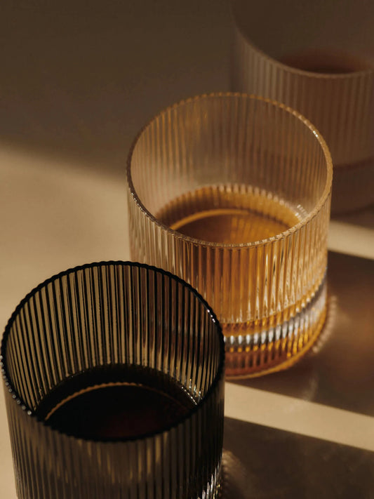 Ferm Living Ripple Tumbler Glasses (Set of 2) - Huset | Your house for modern Scandinavian living